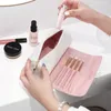 Cosmetic Bags Fashion Women Bag Portable Travel PU Barrel-Shaped Make Up Brushes Lipstick Makeup Toiletry