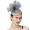 Headpieces brud bröllop fascibanor hattar hårklipp mode nät fascinatorer kvinnor parti chapeau cap gifta tillbehör