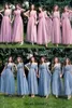 Party Dresse Pink Champagne Gray Blue Long Bridesmaid Sweet Memory Bride Guest Prom Graduation Vestidos Wedding Robe 230221