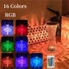 Kroonluchters 3/16 kleuren LED Crystal tafellamp Kleine taille Projector Touch Romantic Diamond USB LED Night Light voor slaapkamer