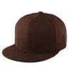 Chapeau Hip Hop uni populaire adultes femmes hommes réglable Snapback été casquette de baseball à bords plats sport pare-soleil noir rouge bleu jaune rose violet 22 couleurs