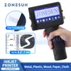 Zonesun Handheld Inkjet Printer TouchScreen USB QRコーディングマシンラバーメタルシリアル番号有効期限ZS-Hip127