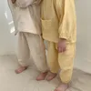 Pajamas Milancel осенние дети пижамские льня