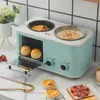 3 in 1 Breakfast Makers 220V600W Household 4 In 1 Machine BLYZA02 5L Mini Bread Maker Toaster Oven Omelet NonStick Frying Pan 230222