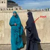 Abbigliamento etnico Due pezzi Set musulmani Eid Mubarak Preghiera Indumento Hijab Khimar Jilbab Ramadan Vestiti Donna Niqab Abaya Islam