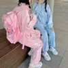 Damen Zweiteilige Hose Hoodie 2 Stück Sport JK Kawaii Jogginghose Hosen Sets Adrette Mädchen Sommer Streetwear Casual Koreanisch 230222