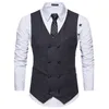 Men's Vests Suit Double breasted Designer Brand Sleeveless Formal Coat Top Adult Dress Tuxedo 230222