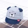 Bérets 2023 Marque 4 couleurs Enfants Bébé Garçon Fille Casquettes Baseball Unisexe Ours Rayé Chapeaux Mignon Petites Oreilles Casquette Cadeaux