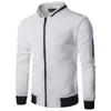 Vestes pour hommes 2023 printemps haute qualité en peluche Zip col montant Casua veste hommes rue coupe-vent manteau hommes décontracté vêtements d'extérieur épais