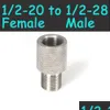 Fuel Filter 1/220 Female To 1/228 Male Stainless Steel Thread Adapter Screw Converter For Napa 4003 Wix 24003 Unf Unef Drop Delivery Dh7Qj