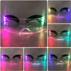 2023 Lunettes lumineuses LED colorées Éclairage de nouveauté pour bar musical KTV Décoration de fête de la Saint-Valentin Festival de Noël Verre néon brillant