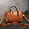 Borse da sera Borse da donna in pelle PU Borsa vintage Borsa a tracolla per donna Marchio di moda Spalla Retro Ladies Tote Sling Torebka Damska