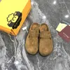 Designer Birkinstock Pantoufles Outlet Boken Chaussures Cuir véritable Semelles épaisses Baotou Pantoufles Hommes et femmes Même fond plat Semi-pantoufles Mode estivale pour femmes