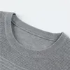 Herrtröjor Autumn Sweaters Men Pullover Fashion O-Neck Slim Sweater Knitwear Jumper Man Man Jersey Top Boy Sweatshirt Tees Grey Black 230222