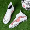 Säkerhetsskor Mans fotboll Vuxna barn Tffg Outrole Nonslip Unisex Football Cleats Outdoor Lawn Breattable Sneakers Ankomst 230222