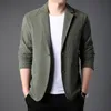 Męskie garnitury Blazery Czarne Blazer Casual Koreańskie Kurtki Spring i Autumn Slim Fit Ukryty piersi Formalna kurtka marynarska 230222