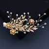 Headpieces Bridal Jewelry Retro Hanfu Accessories Handmade Pearl Hairpin Hair Style Side Clip Toast Show Hefu