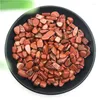 Figuritas decorativas, venta al por mayor, 50g, 7-9mm, piedras de cristal pulido de jaspe rojo Natural caído, espécimen curativo, cristales de cuarzo