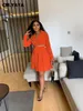 Robe de deux pièces CMYAYA Femmes élégantes plissées Big Swing Kee Longueur Aline Jupe Costume et Blazer Top Assorti 2 Set Office Lady Outfit 230222