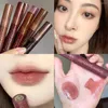 Lip Gloss Brown Mirror Transparent Glass Glaze Lava Chocolate Liquid Lipstick Non-stick Makeup Tint Cosmetic