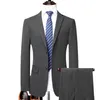 Herenpakken blazers (jasbroek) mannelijke bruiloft prom pak slanke fit smoking tuxedo mannen formeel zakelijk werk slijtage 2 pc's set elegante man jurk 4xl