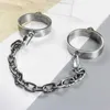 Bondage BDSM Bondage Stainless Steel Handcuff Wrist Metal Cuffs Binding Bolt Lock Gay Slave Restraints Sex Toys for Female Male Z0222