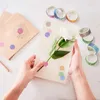 Emballage cadeau 6 rouleaux Morandi Dots Washi ruban Dot autocollants cercle étiquettes pour bricolage décoratif agenda planificateur Scrapbooking Po Ablums