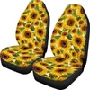 Housses de siège de voiture ensembles de couverture avant pour femmes petit coussin marguerite personnaliser accessoires intérieurs tournesol 2 pièces