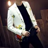 Herrdr￤kter blazers v￥ren retro nord￶stra blommor blazer kostym England manlig casual smal kappa plus storlek s￥ngare jacka kl￤der ytterkl￤der 230222