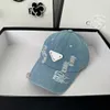 Couples Summer Holiday Designer Ball Caps Washed Triangle Letter casquette258M