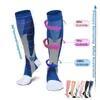 5 st strumpor Hosiery Compression Socks Running Sports Socks Football Soccer Stockings Anti Trötthet Män Kvinnor Åtgärder Kompression Cykelstrumpor Z0221