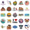 Adesivi per auto 50Pcs Florida Paesaggio all'aperto Non casuale per Bike Lage Sticker Laptop Skateboard Motore Bottiglia d'acqua Snowboard Adesivo Dhmgk