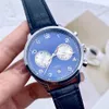 2022 New Five stitches luxury mens watches All dials work Quartz Watch high quality Top Brand chronograph clock leather strap 305H