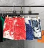 xinxinbuy m￤n kvinnor designer shorts bant vatten f￤rg bokst￤ver tryck v￥r sommar bomull vit svart bl￥ m-3xl