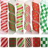 Other Event Party Supplies 70mm Christmas Crochet Ribbon Set Geometric Printed Wired Edge Ribbons for 230221