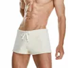 Short en velours côtelé pour homme, respirant, doux, élastique, couleur unie, Boxer décontracté, Fitness, cordon de serrage, pantalon de pyjama