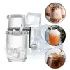 Glassverktyg Manual Crusher Hand Crank Snow Cone Portable Hushåll Kök Blender Camping Drink Maker Shaver Tool Clear 230222