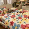 Sets de cama insere a capa nórdica de edredão de flores do sol com travesseiro de design de moda de moda meninas de 3/4pcs Conjunto rei queen size 230222
