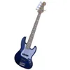 5 Strings Transparent Blue Electric Bass Guitar with Maple Fingerboard Can be customized