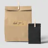 Presentförpackning 150 st tack klistermärken Kraft Paper Etikett för Bsuiness Packing Birthday Holiday Gift Wedding Christmull Decoration Taggar