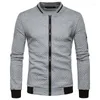 Vestes pour hommes 2023 printemps haute qualité en peluche Zip col montant Casua veste hommes rue coupe-vent manteau hommes décontracté vêtements d'extérieur épais