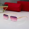 Vehla Eyewear Fashion Lunettes de soleil en métal UV400 Protecteur sans monture Or Hommes et femmes Lunettes de soleil Retro Luxury Brand Designer Lunettes 6 couleurs en option