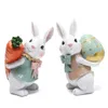 Decoratieve objecten Figurines 5 5 inch Polyresin Bunny Decorations Spring Easter Decors Tabletopper Decor voor feest Home Holiday Cute Gifts 230221