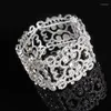 Bangle Bridal's Роскошные драгоценности Bijoux Fashion Shine Австрийские хрустальные браслеты браслеты для женщин Свадебная вечеринка Женская подарок E014