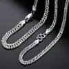 Chaînes Sterling Silver Horsewhip Chain Collier Hiphop Rock Femmes Hommes Fine Jewelry Platine Couleur Long 40 45 50 55 60 Largeur 2 3 4 5