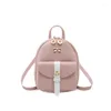 Skolväskor Shishi Leisure Korean Women's Bag Fashion Solid Color Crossbody Trend Bowknot liten ryggsäck för tjej