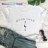 Camiseta para mujer Luna Niño Camiseta para mujer Chica espiritual Gótica Camiseta negra Estética Gráfica Witchy Camiseta Top Camiseta Dropshipping 022223H