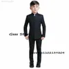 Clothing Sets Kids Suit Boys For Wedding Suit Style Children Formal Mandarin Collar High Quality Fashion W0222