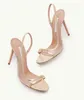 Popularne kobiety Summer Aquazzurar Nude Sandals Otwarte palce projektowe Pvc Pump Sme SEXY Plackful Back Party Lady High Heels Różne style