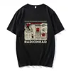 Mens camisetas de rádio camiseta vintage Hip Hop Rock Band de camiseta gráfica Streetwear 90s Comforto de algodão Mangas curtas unissex Tee 022223h